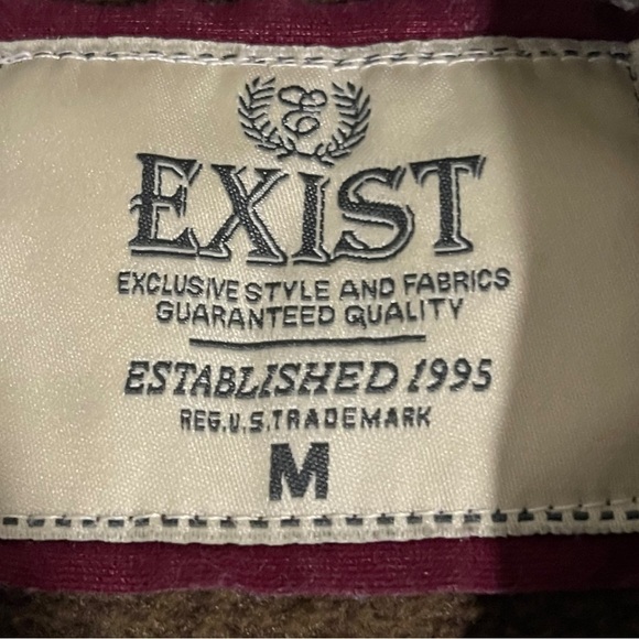 Exist Rehoboth Beach Delaware Embroidered Brown Off White Hoodie Size Medium - Picture 7 of 12